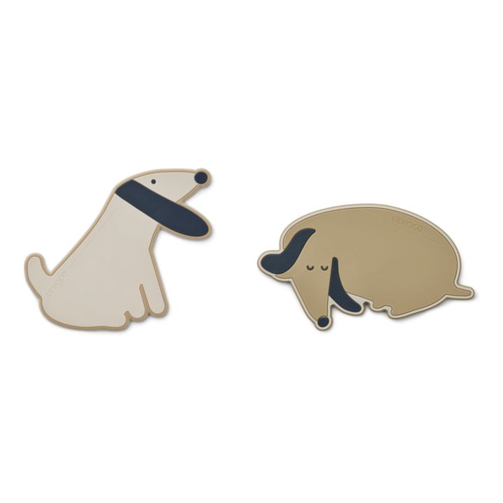 Gia Silicone Teething Rings - Set of 2 | Beige- Product image n°0