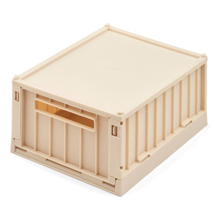 Weston Collapsible Storage Crates with Lid - Set of 2 | Nude- Product image n°0