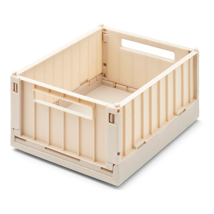 Weston Collapsible Storage Crates with Lid - Set of 2 | Nude- Product image n°1
