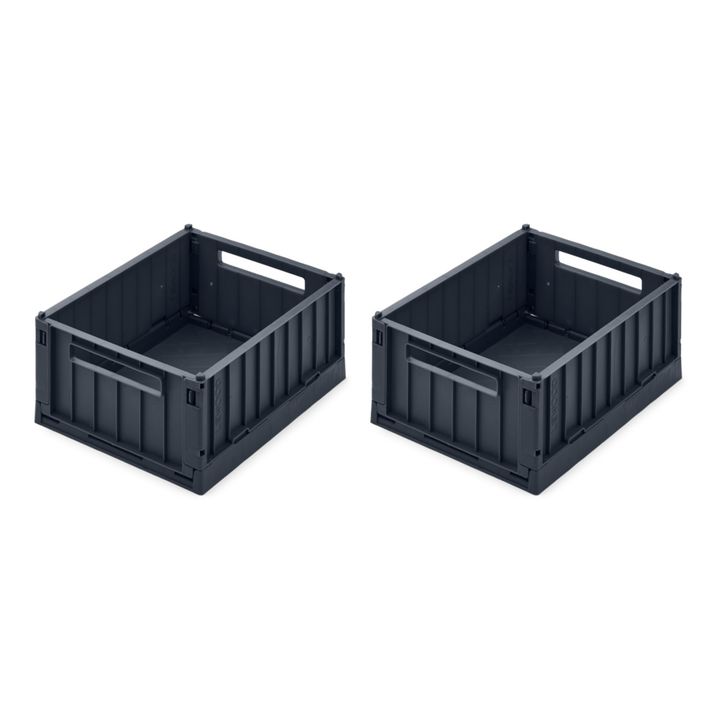 Cagette pliable Weston-set de 2 Bleu marine- Image produit n°0