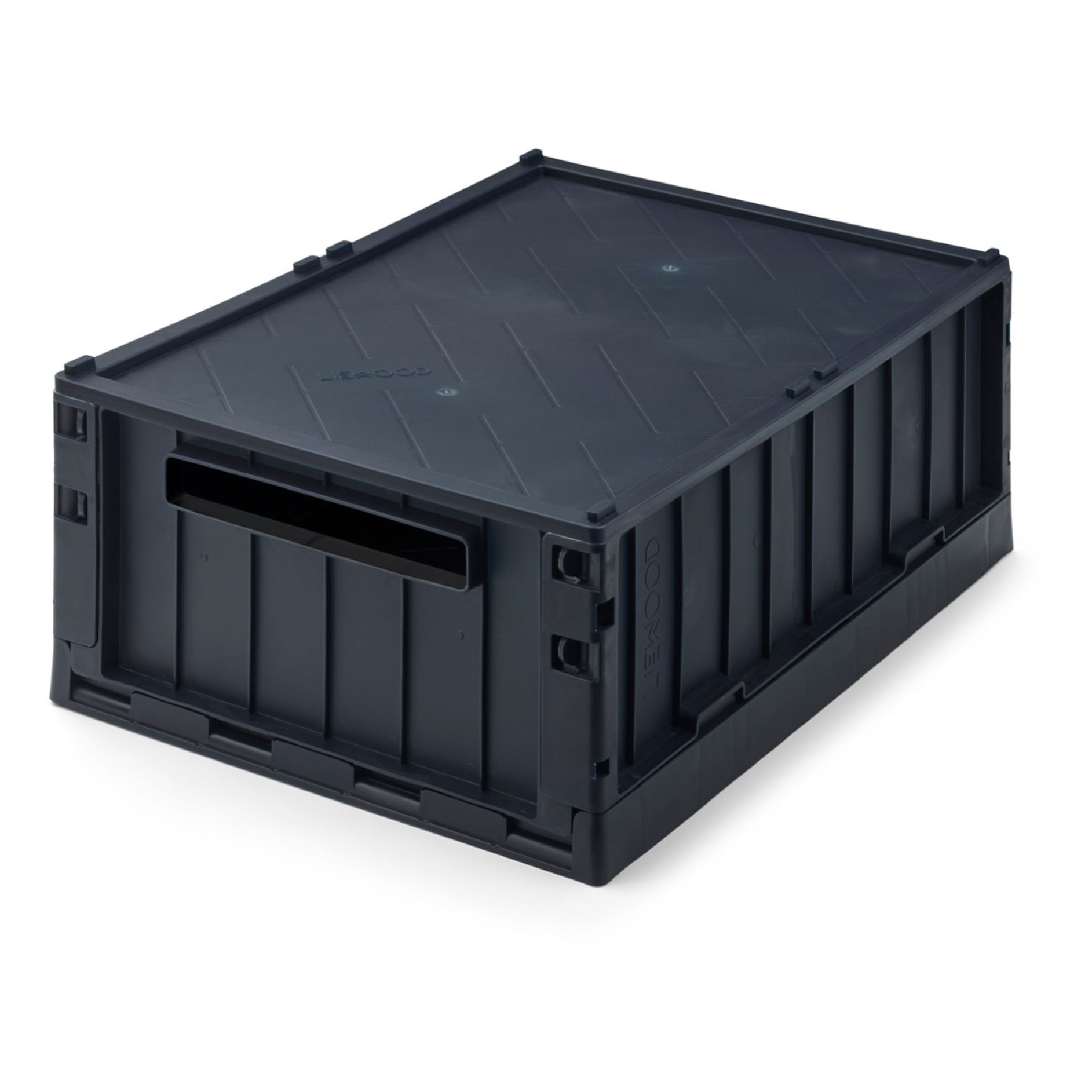 Weston Collapsible Storage Crate with Lid Azul Marino- Imagen del producto n°0
