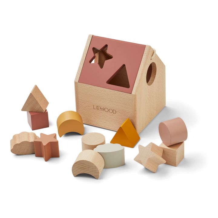 Boite à formes Ludwig en bois | Rose- Image produit n°0