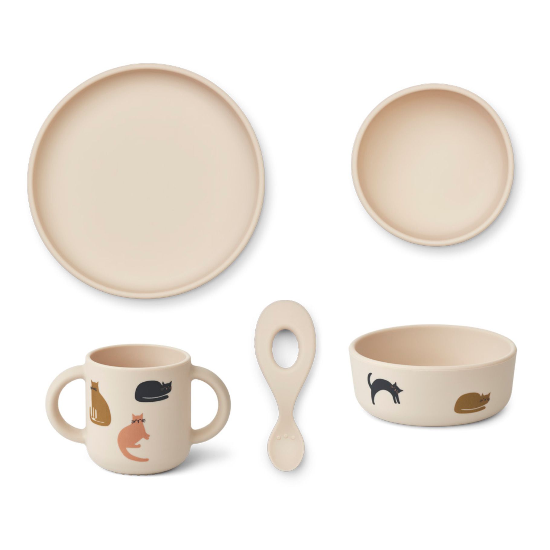 Set vaisselle Vivi en silicone - Set de 4 Nude- Image produit n°0