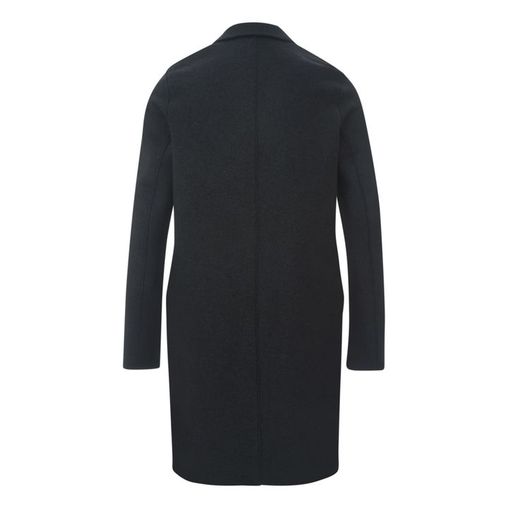 Cocoon Pressed Wool Coat | Schwarz- Produktbild Nr. 1