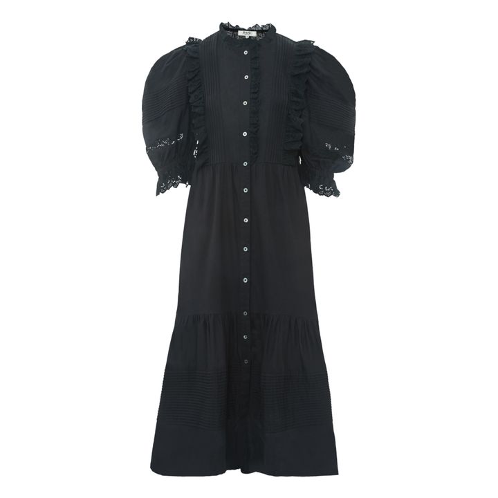 Kiara Balloon Sleeve Dress Nero- Immagine del prodotto n°0