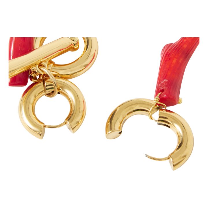 Coral Earrings | Rosso- Immagine del prodotto n°4