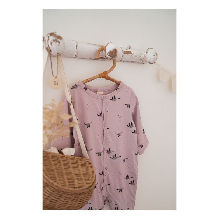 Amalia Jersey Goose Footed Pyjamas | Lilac- Product image n°2