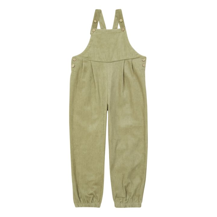 Xanthe Corduroy Overalls Olive green- Product image n°0