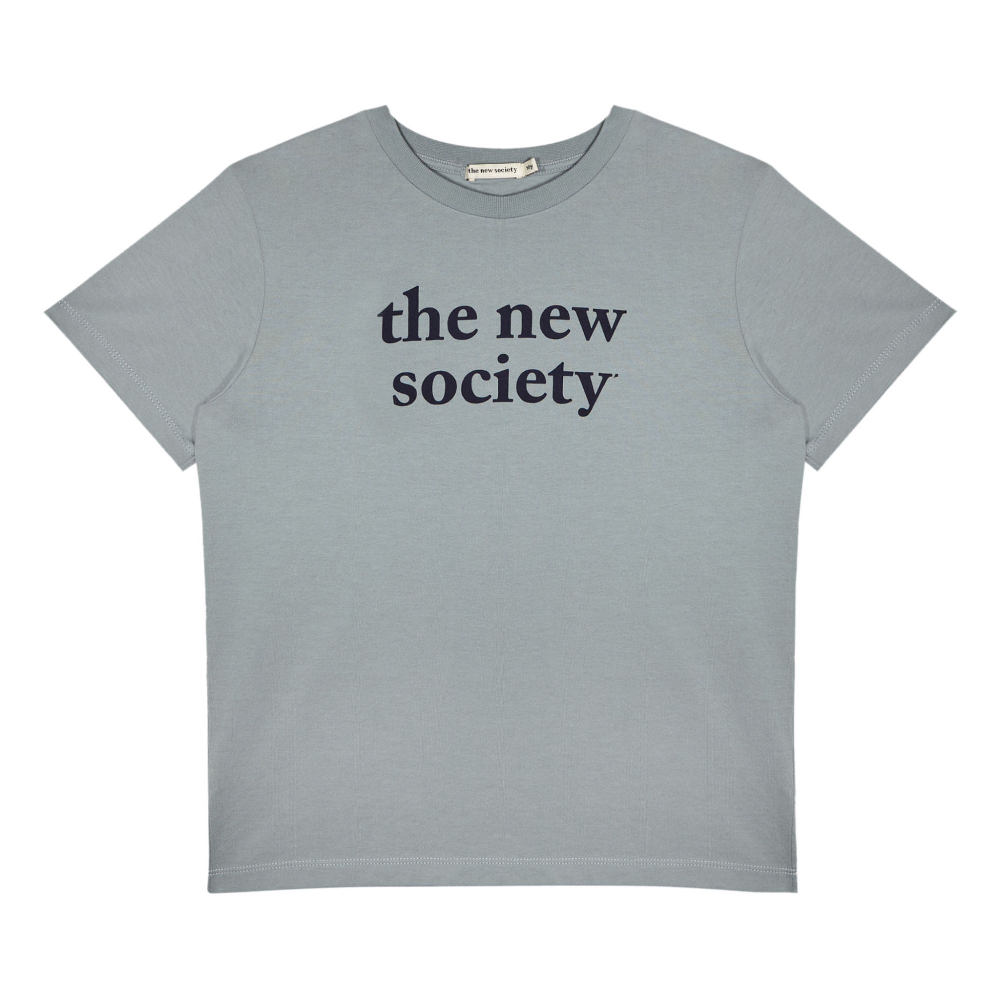 Organic Cotton Logo T-shirt Grey blue- Product image n°0