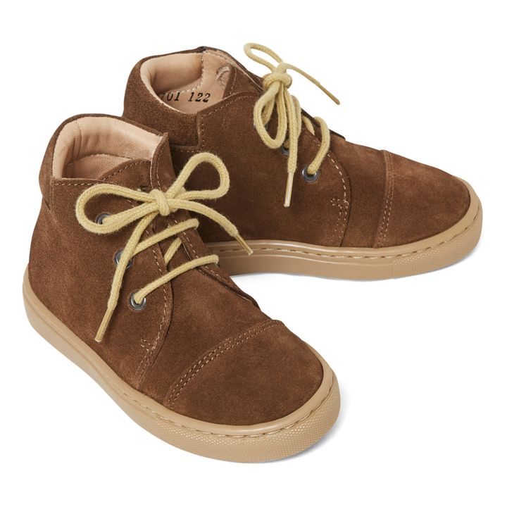 Kicks Low-Top Lace-Up Suede Boots Marrón- Imagen del producto n°1