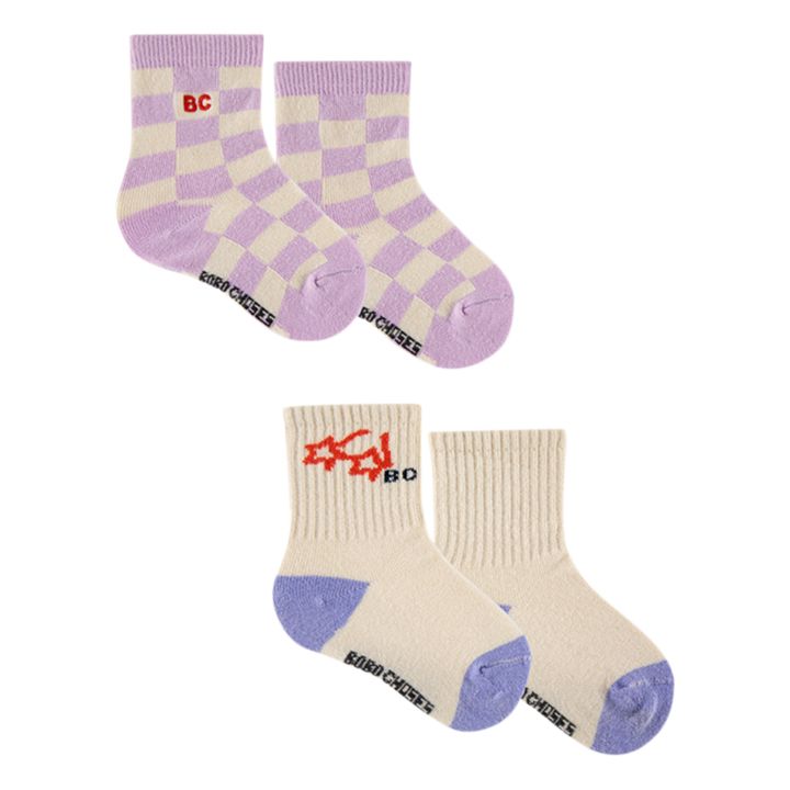 Two-Tone Socks - Set of 2 - Fun Capsule | Malva- Imagen del producto n°0