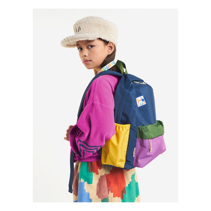 Recycled Polyester Colourblock Backpack Navy blue- Product image n°3