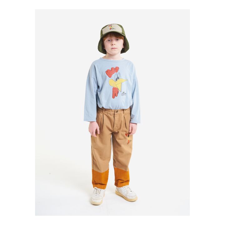 Pantalon Coton Responsable Bicolore Camel- Image produit n°1
