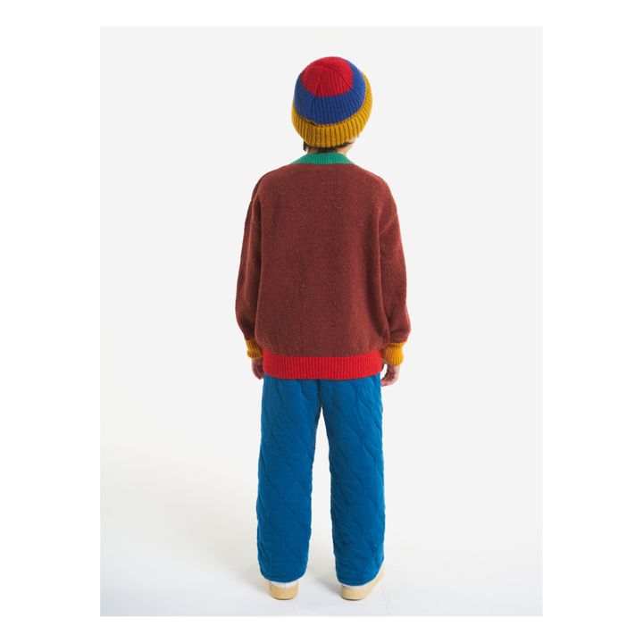 Pantalon Coton Bio Matelassé Bleu- Image produit n°4