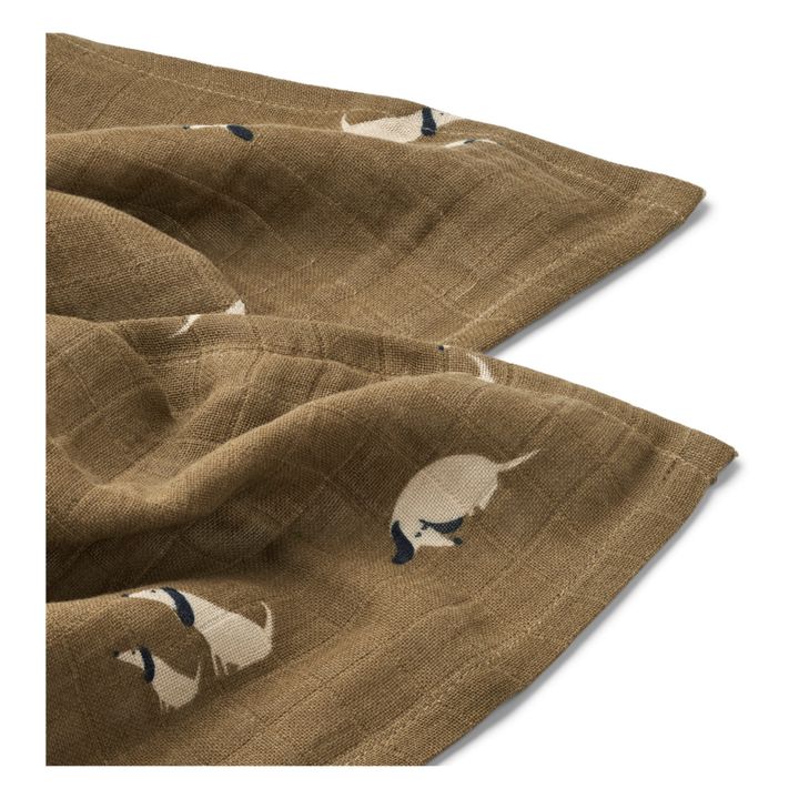 Langes Lewis en coton bio-set de 2 | Marron- Image produit n°1