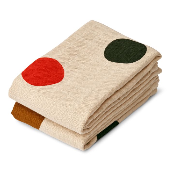 Lewis Organic Cotton Swaddling Cloths - Set of 2 | Crema- Imagen del producto n°0