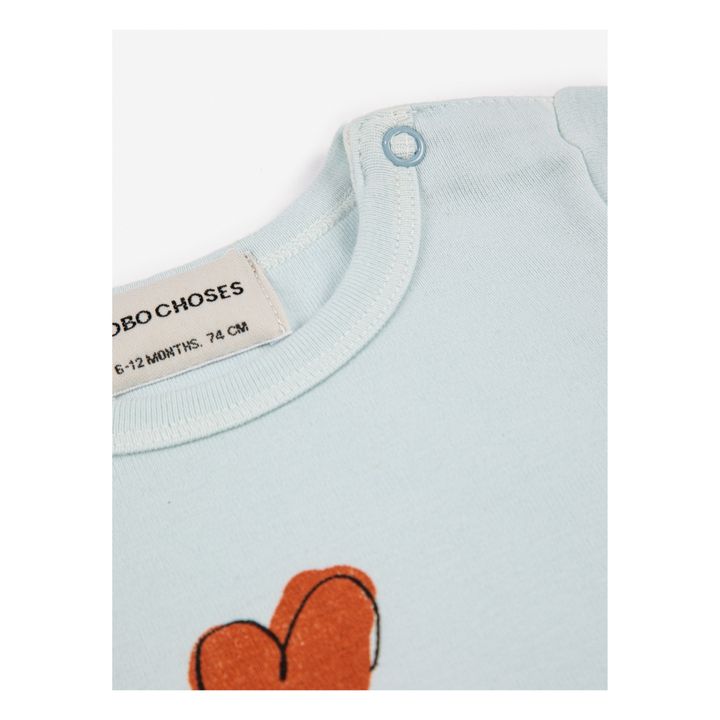 Body Coton Bio Côtelé Coq Bleu ciel- Image produit n°1