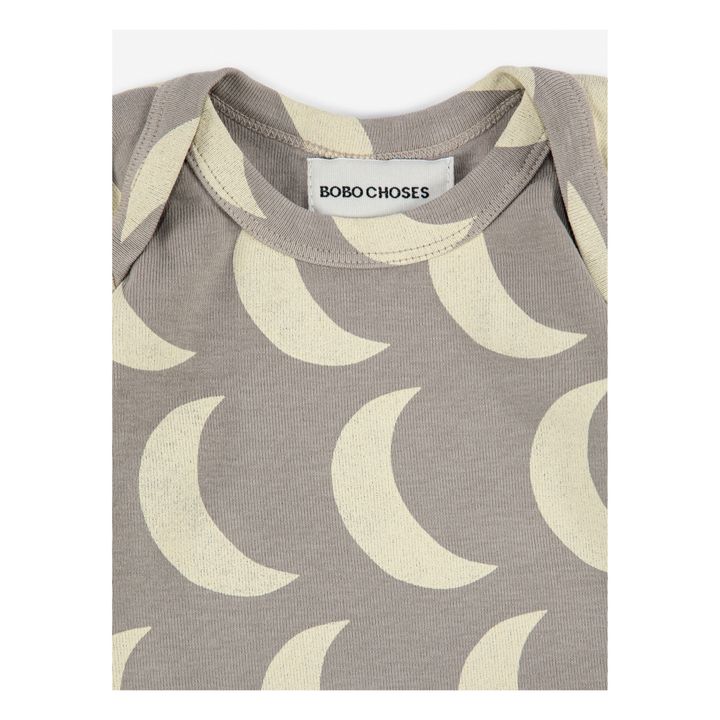 Pijama de canalé Algodón orgánico Lunas | Gris- Imagen del producto n°1