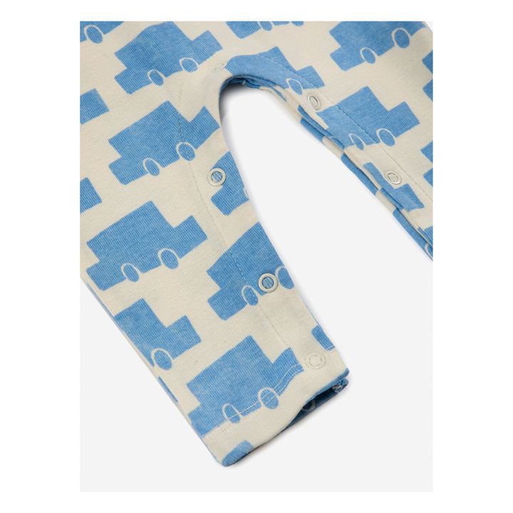 Pijama de canalé Algodón orgánico Coches | Azul- Imagen del producto n°2