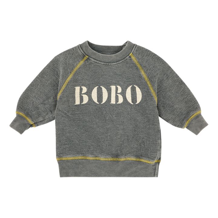 Organic Cotton Bobo Baby Sweatshirt | Heather grey- Product image n°0