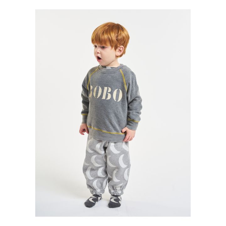 Organic Cotton Bobo Baby Sweatshirt | Heather grey- Product image n°1