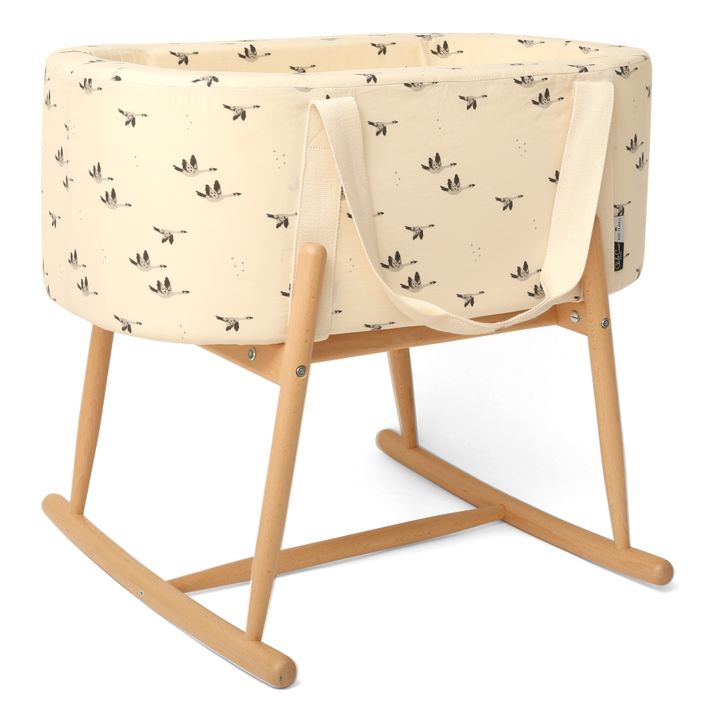 Kuko Moses Basket - Goose Print by Rose in April | Sabbia- Immagine del prodotto n°5