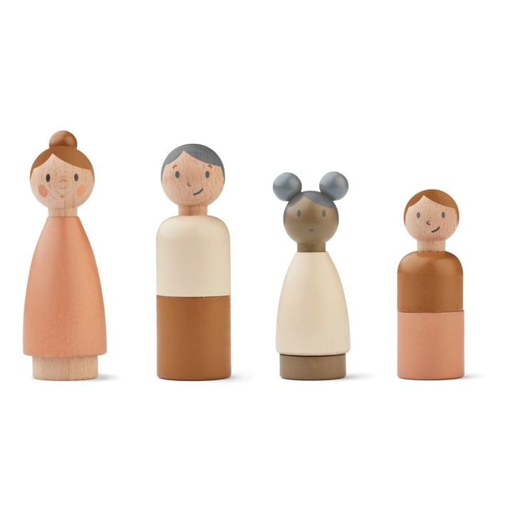 Muñeca de madera Lotta - Juego de 4 | Rosa- Imagen del producto n°0