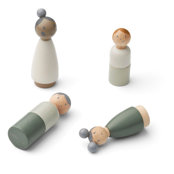 Lotta Wooden Dolls - Set of 4 | Green- Product image n°2