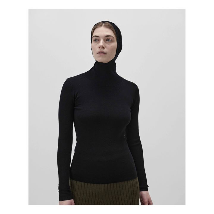 Merino Wool Hoodie - Women’s Collection | Black- Product image n°4