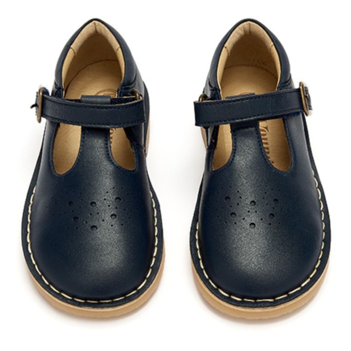 Scarpe Salomés, modello: T-Bar, con strap, Penny Vegan | Blu marino- Immagine del prodotto n°2
