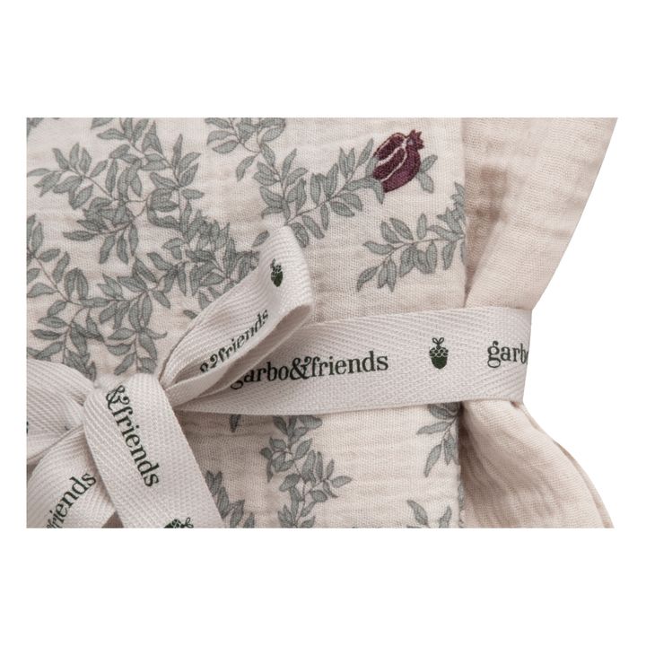 Maxi-mussola, modello: Pomegranate, in mussola di cotone - Set di 2 | Beige- Immagine del prodotto n°2