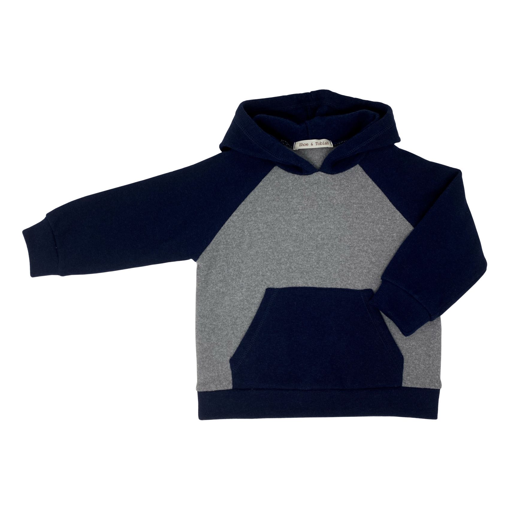 Two-Tone Knit Hoodie | Heather grey- Product image n°0