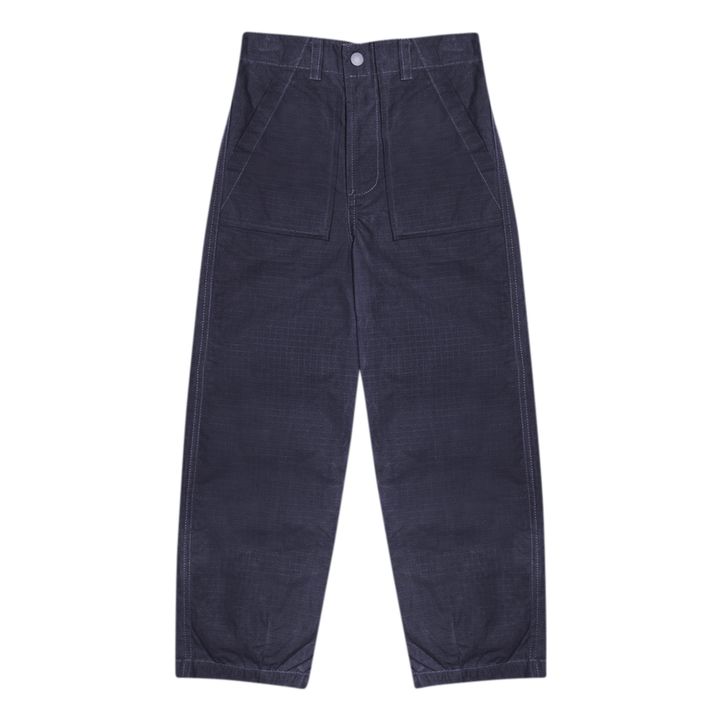 Pantalon Coton Bio Lenon Bleu marine- Image produit n°0
