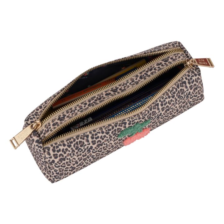 Double Leopard Print Pencil Case | Marrón- Imagen del producto n°1