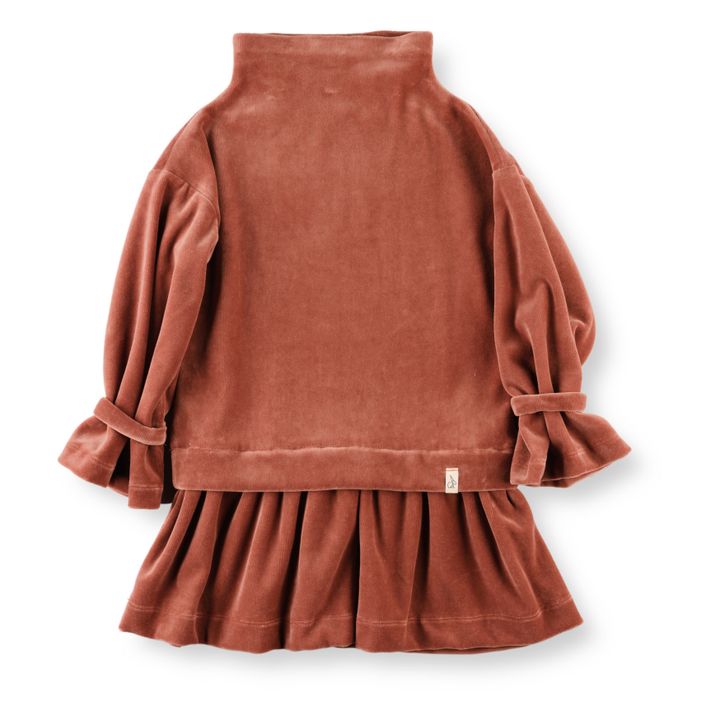 Zaza Velour Dress | Rosa Viejo- Imagen del producto n°0