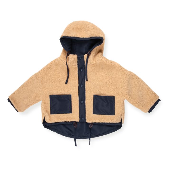 Manteau Réversible Façon Fourrure Tate | Bleu- Image produit n°1