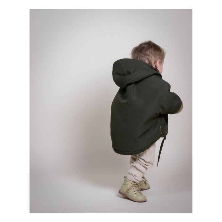 Tate Sherpa Reversible Coat | Verde Kaki- Imagen del producto n°2