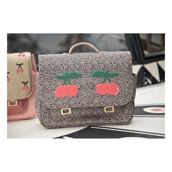 Midi Leopard Print School Bag | Marrón- Imagen del producto n°6