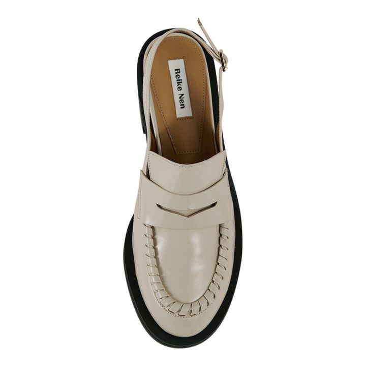 Mocassins ouverts à talons | Crème- Image produit n°6