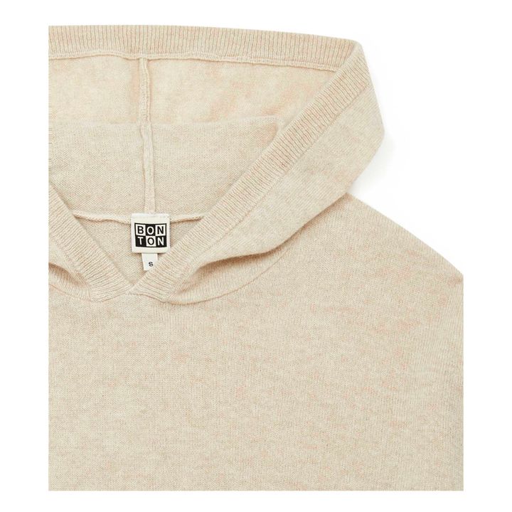 Cashmere Hooded Sweater - Women's Collection | Beige- Immagine del prodotto n°1
