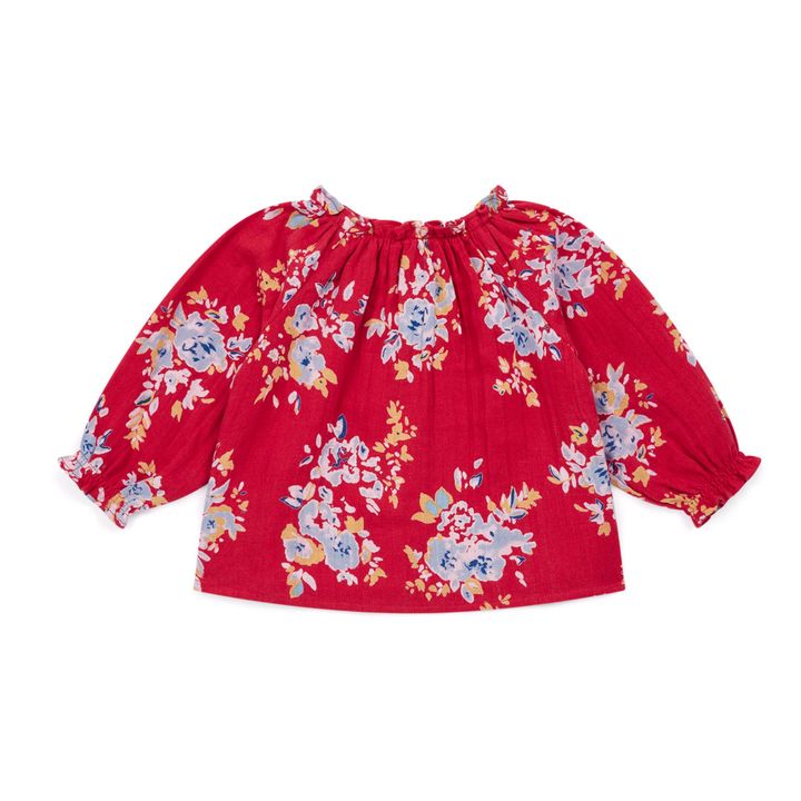 Reina Cotton Muslin Blouse Red- Product image n°2