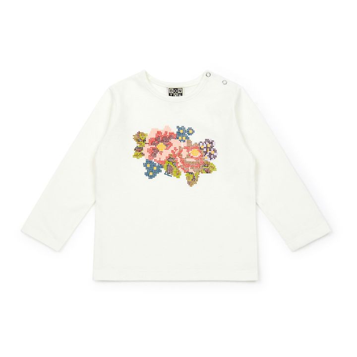 Organic Cotton Flower Baby T-shirt | Crudo- Imagen del producto n°0