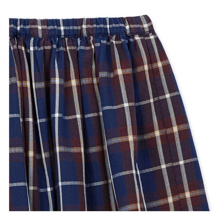 Framboise Checked Skirt Navy blue- Product image n°1