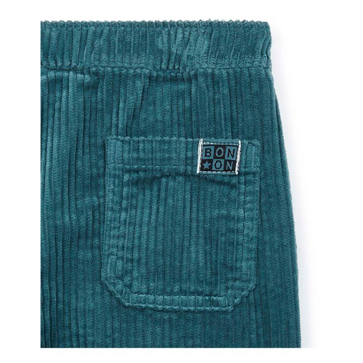 Pantalon Velours Côtelé Batcha Bleu canard- Image produit n°1