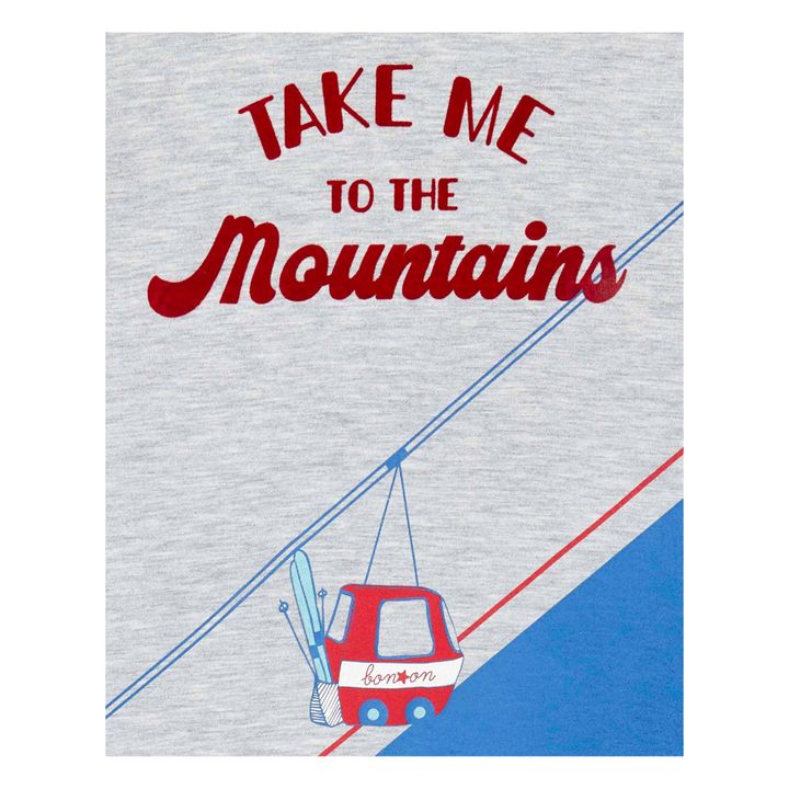 Mountain Organic Cotton T-shirt | Heather grey- Product image n°1