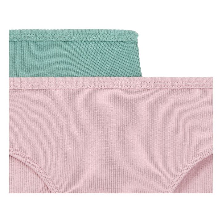 Organic Cotton Briefs - Set of 2 Dusty Pink- Product image n°1