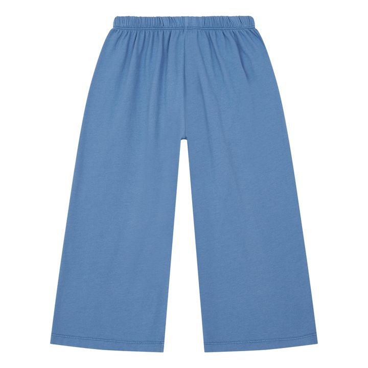 Loose Organic Cotton Pyjama Trousers | Blau Strum- Produktbild Nr. 0