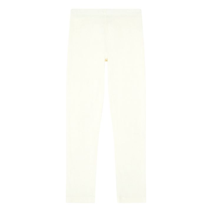 Organic Cotton Ribbed Leggings | Off white- Product image n°3