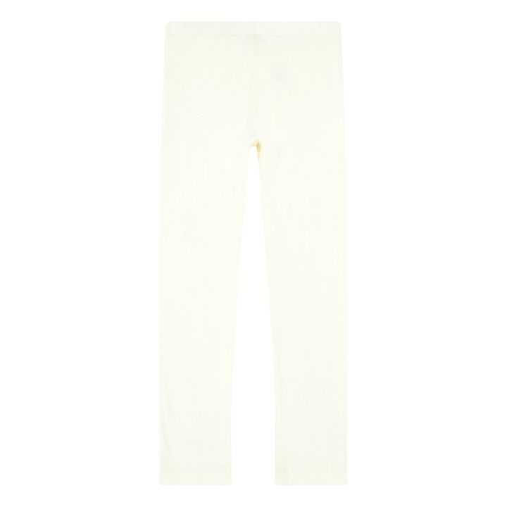 Organic Cotton Ribbed Leggings | Off white- Product image n°5