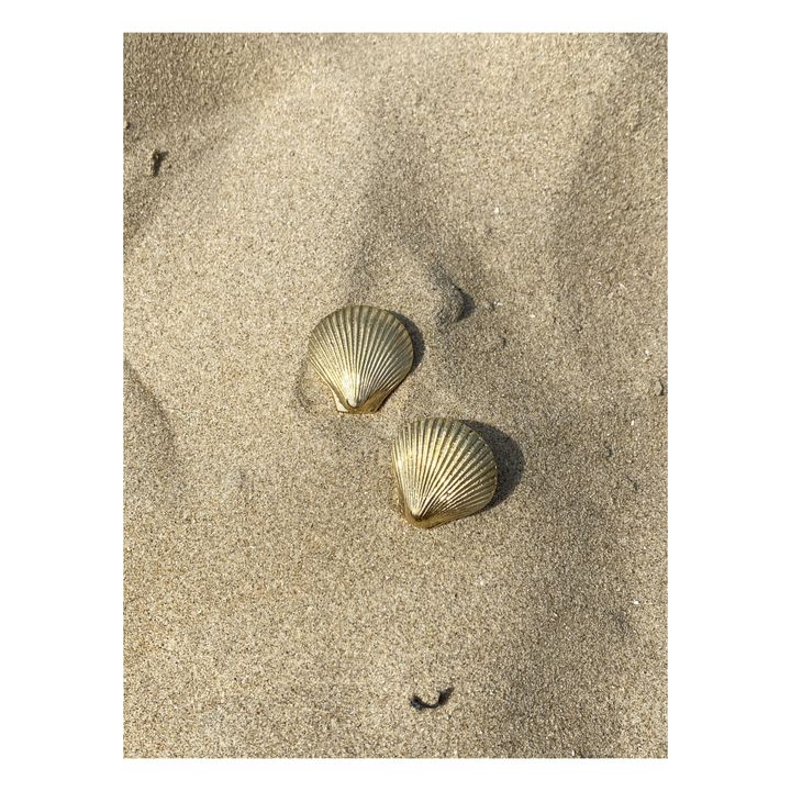 Poignée de porte en laiton Shell | Doré- Image produit n°2